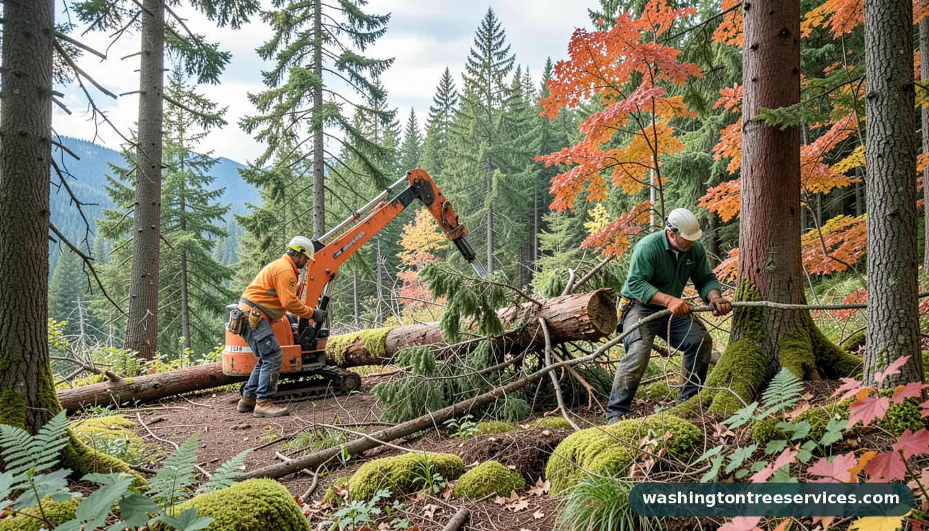 tree faller near me - certified arborists at work in Washington