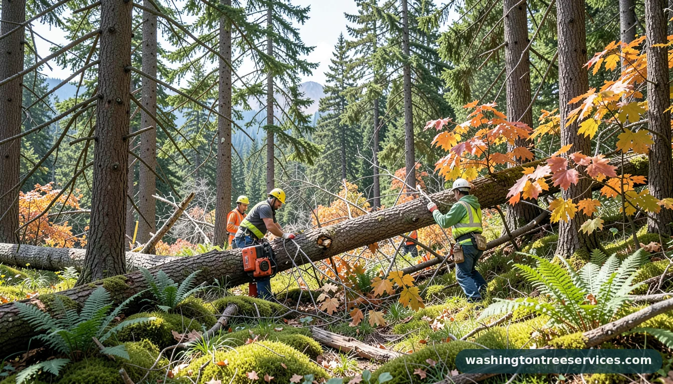 tree faller near me - tree service equipment and crew in Washington