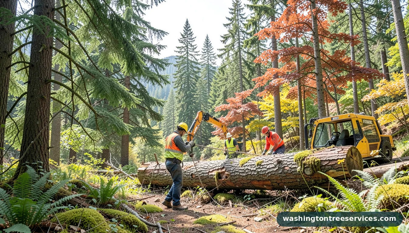 tree faller near me - completed tree work by Washington Tree Services