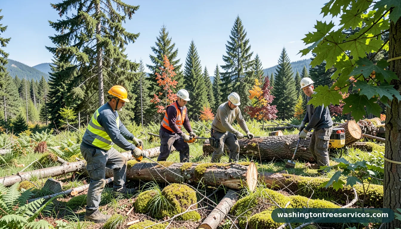 Professional equipment for tree farm you cut in Washington tree farm you cut - tree service equipment and crew in Washington