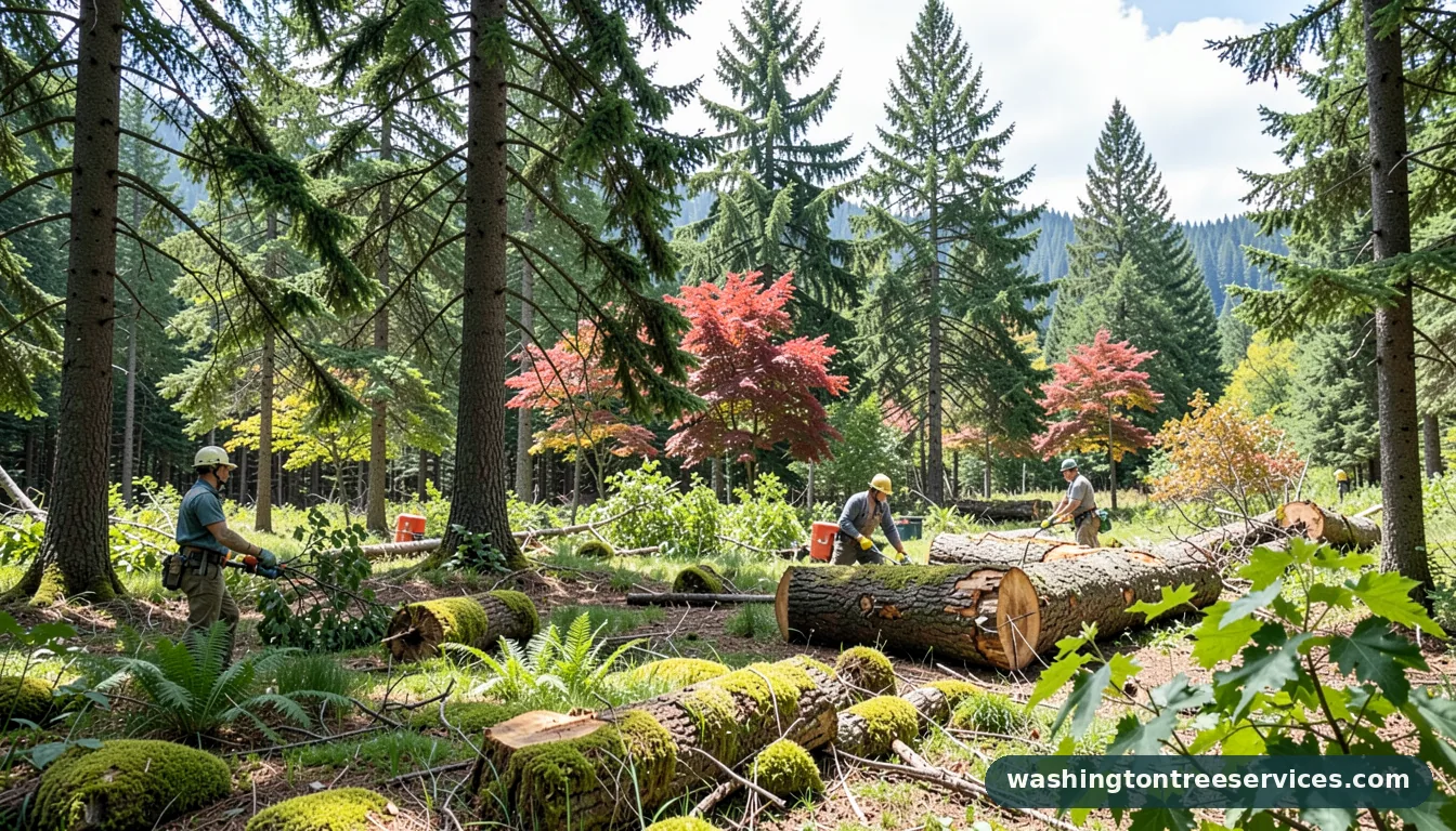 Completed tree farm you cut project by Washington Tree Services tree farm you cut - completed tree work by Washington Tree Services
