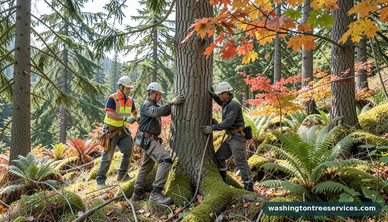 tree fixing - tree service equipment and crew in Washington
