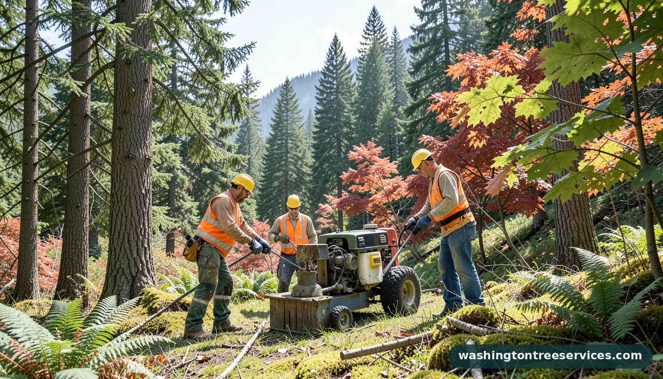 tree grinder - professional tree service in Washington
