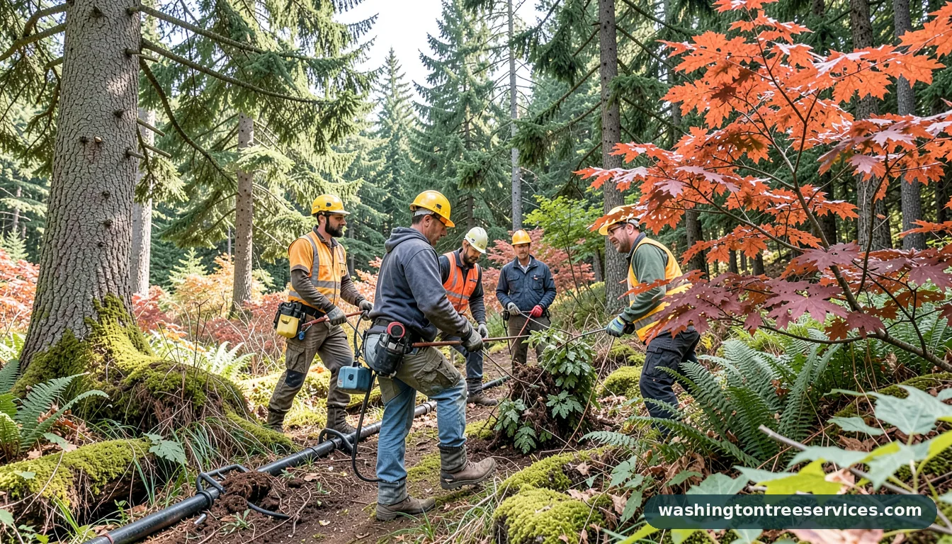 Professional equipment for tree health services near me in Washington tree health services near me - tree service equipment and crew in Washington