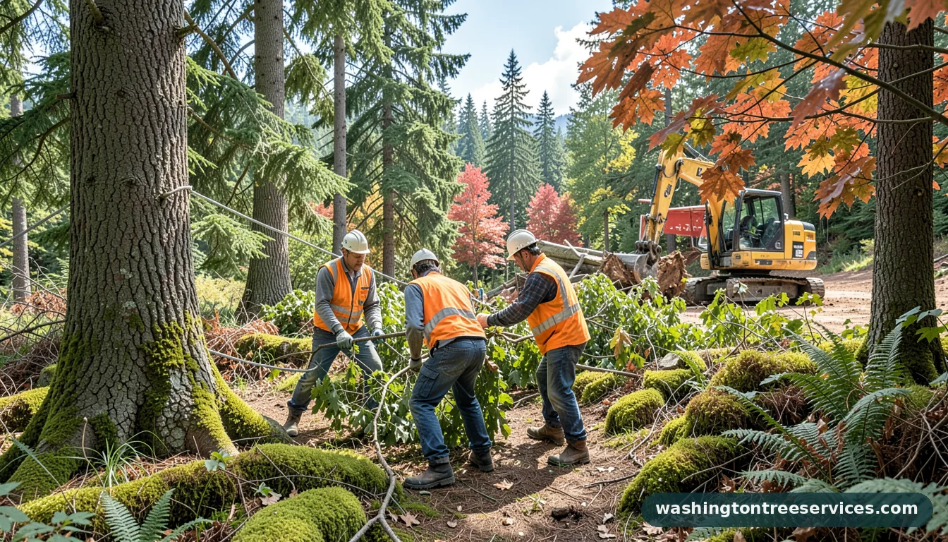 tree inspection near me - tree service equipment and crew in Washington