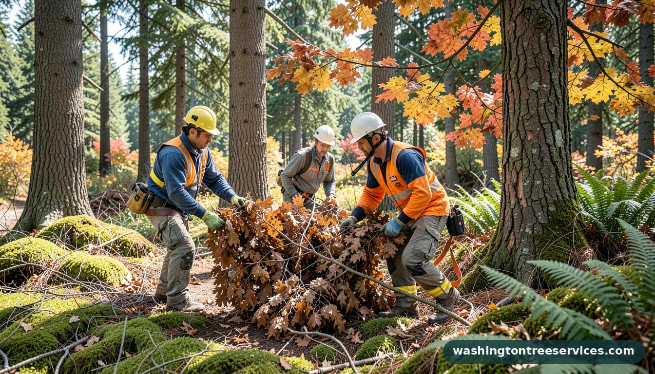 Professional equipment for tree leaves turning brown in Washington tree leaves turning brown - tree service equipment and crew in Washington