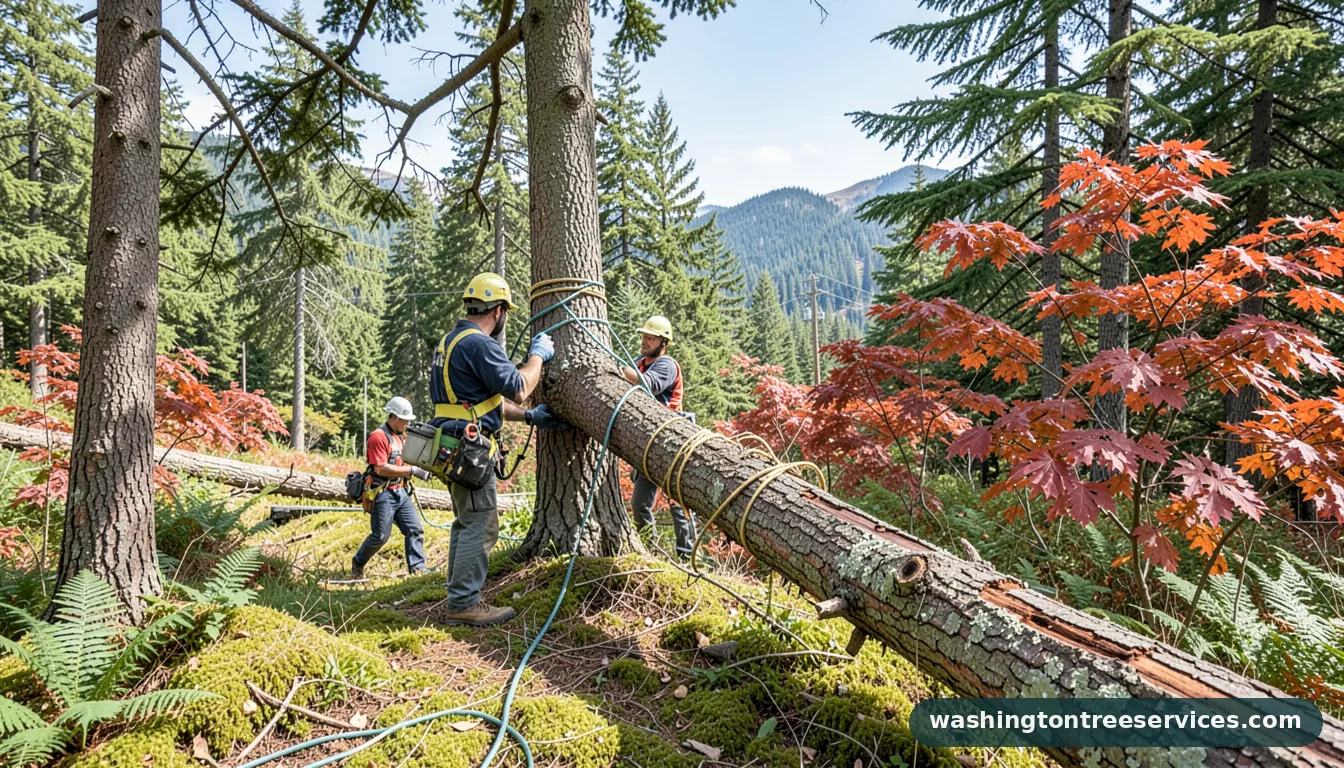 Professional equipment for tree limb rigging in Washington tree limb rigging - tree service equipment and crew in Washington