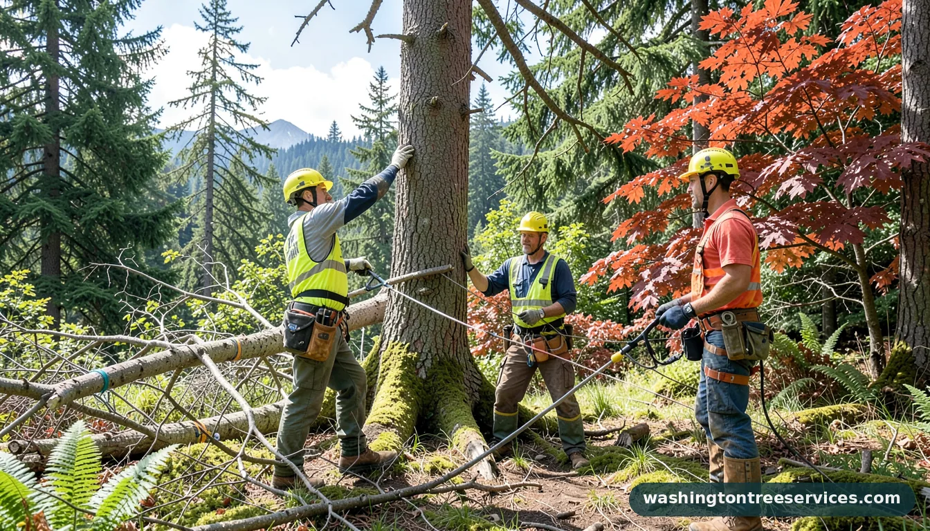 tree limbing service - certified arborists at work in Washington