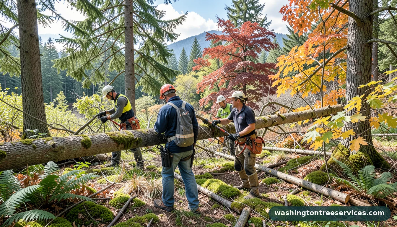tree limbing service - completed tree work by Washington Tree Services