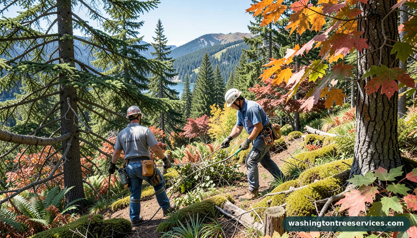 tree maintenance near me - tree service equipment and crew in Washington
