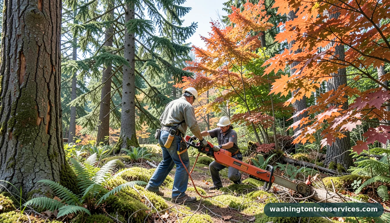 Completed tree maintenance services project by Washington Tree Services tree maintenance services - completed tree work by Washington Tree Services