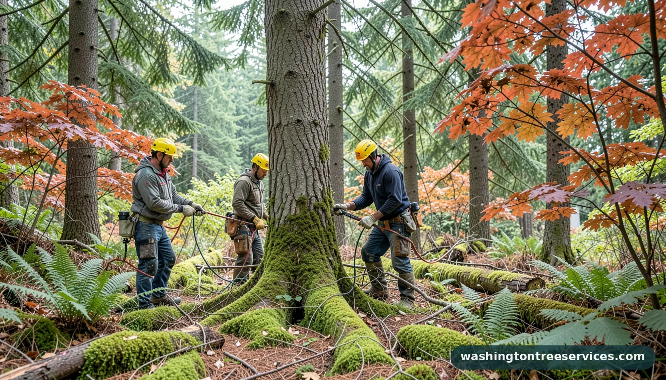 Completed tree moss treatment project by Washington Tree Services tree moss treatment - completed tree work by Washington Tree Services