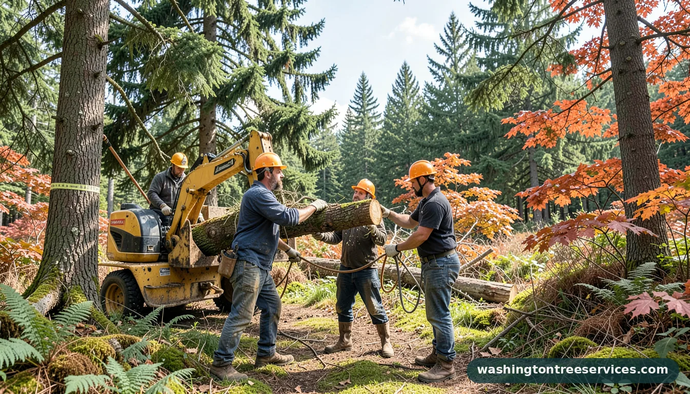 Certified arborists handling tree pick up seattle in Washington tree pick up seattle - certified arborists at work in Washington