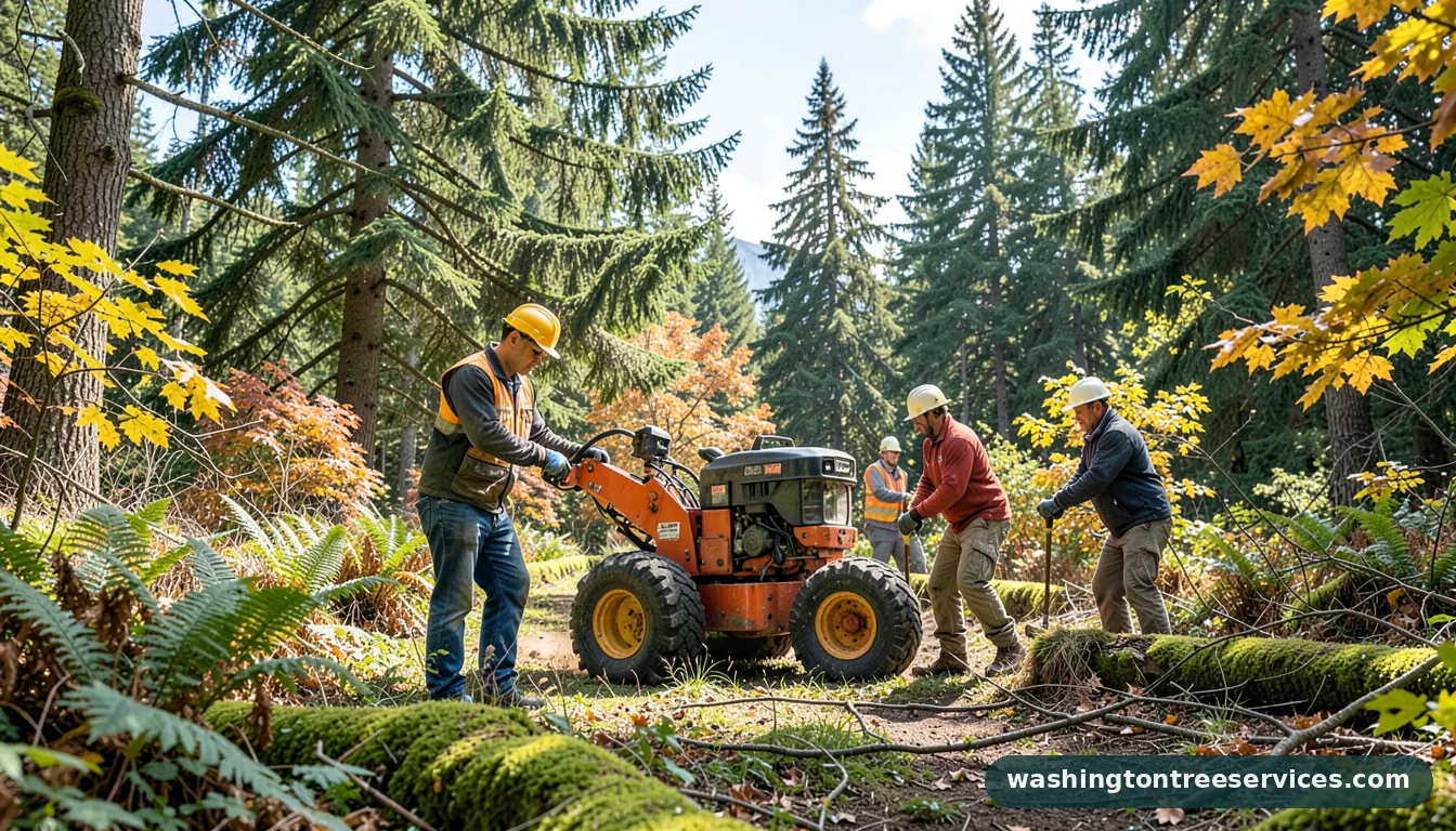 tree pruner machine - tree service equipment and crew in Washington