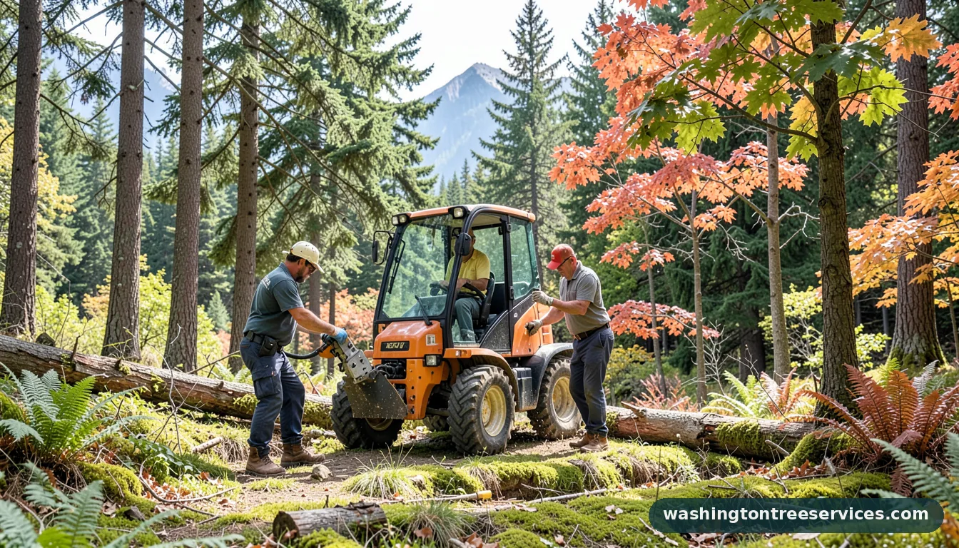 tree pruner machine - completed tree work by Washington Tree Services