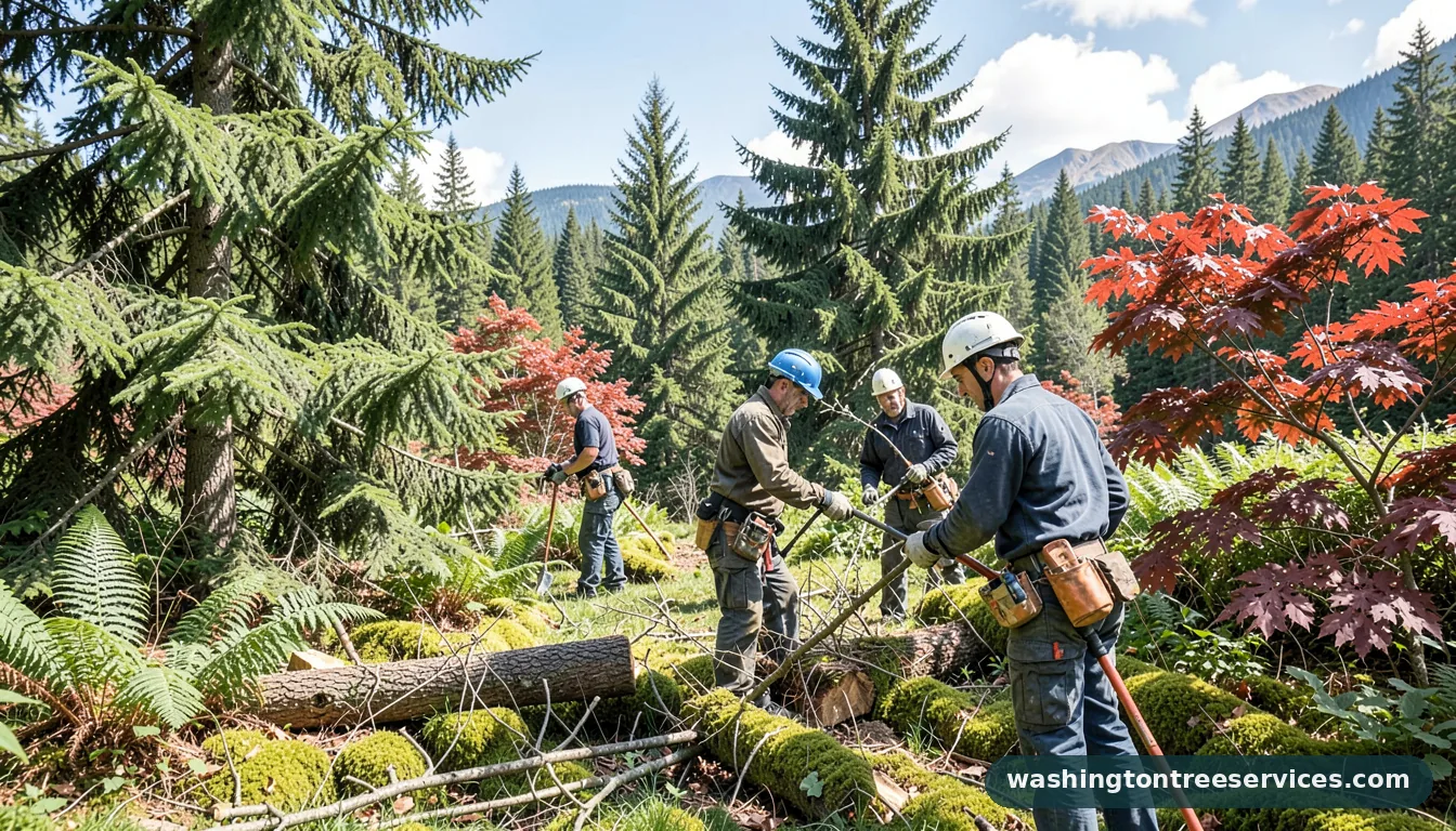 tree pruning guidelines - completed tree work by Washington Tree Services