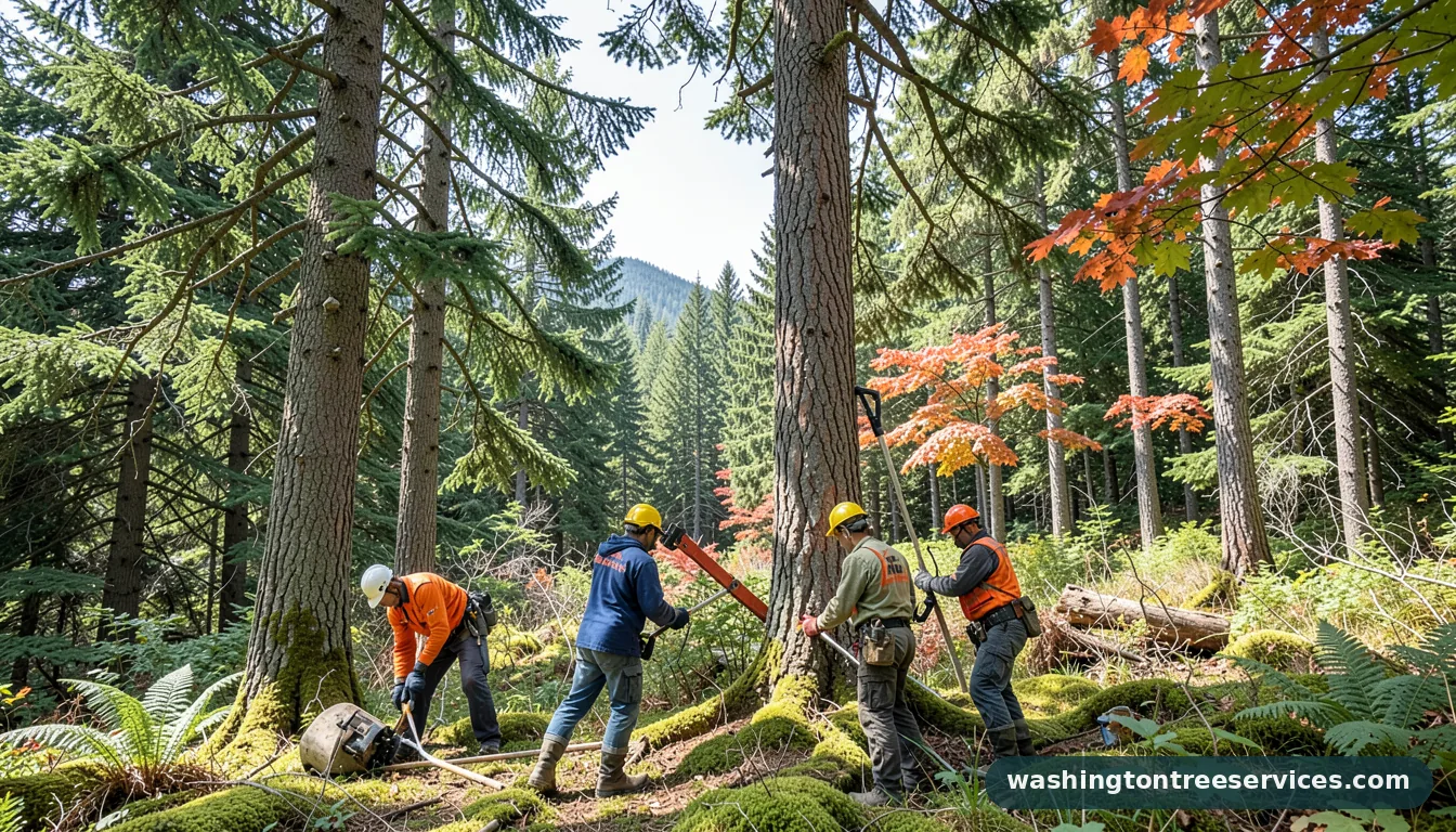 tree pruning near me - completed tree work by Washington Tree Services