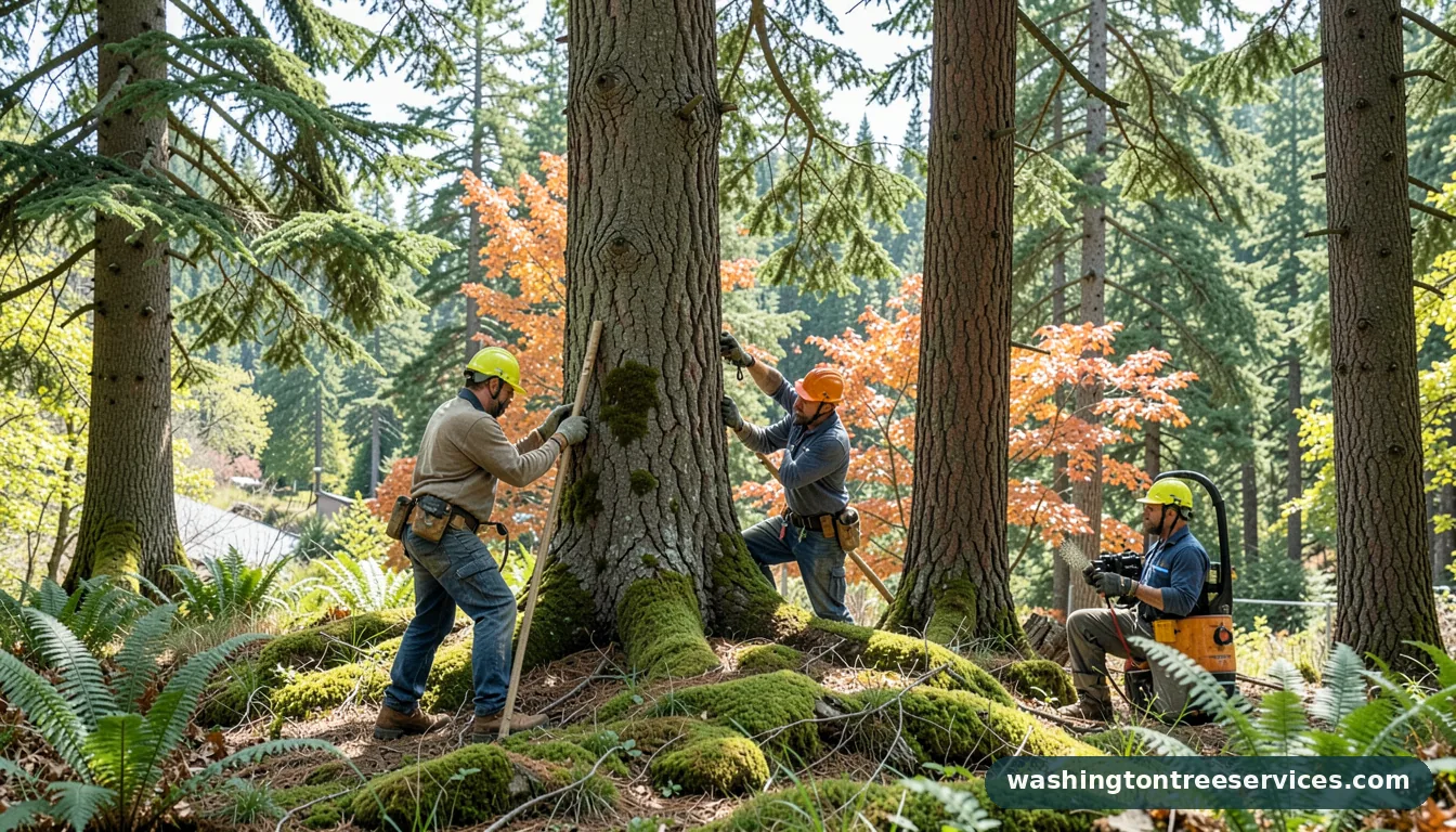 tree pruning seattle - tree service equipment and crew in Washington