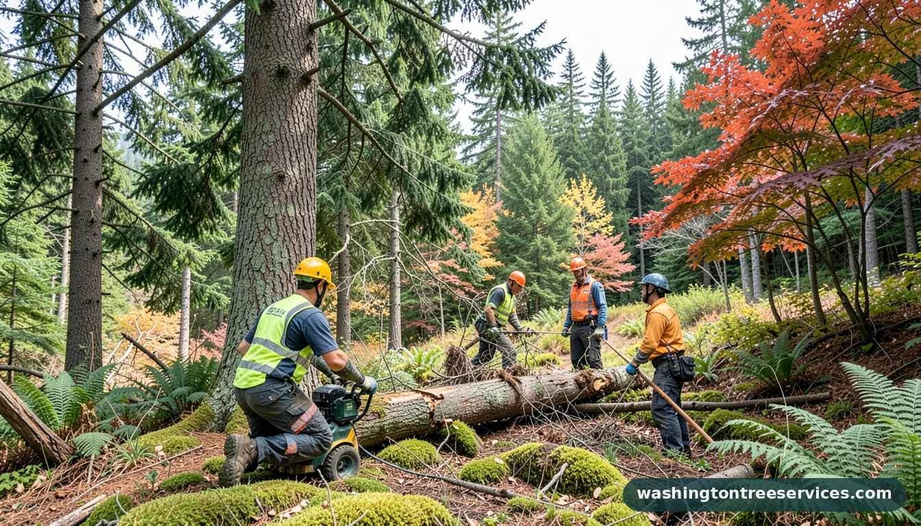 Certified arborists handling tree pruning service near me in Washington tree pruning service near me - certified arborists at work in Washington