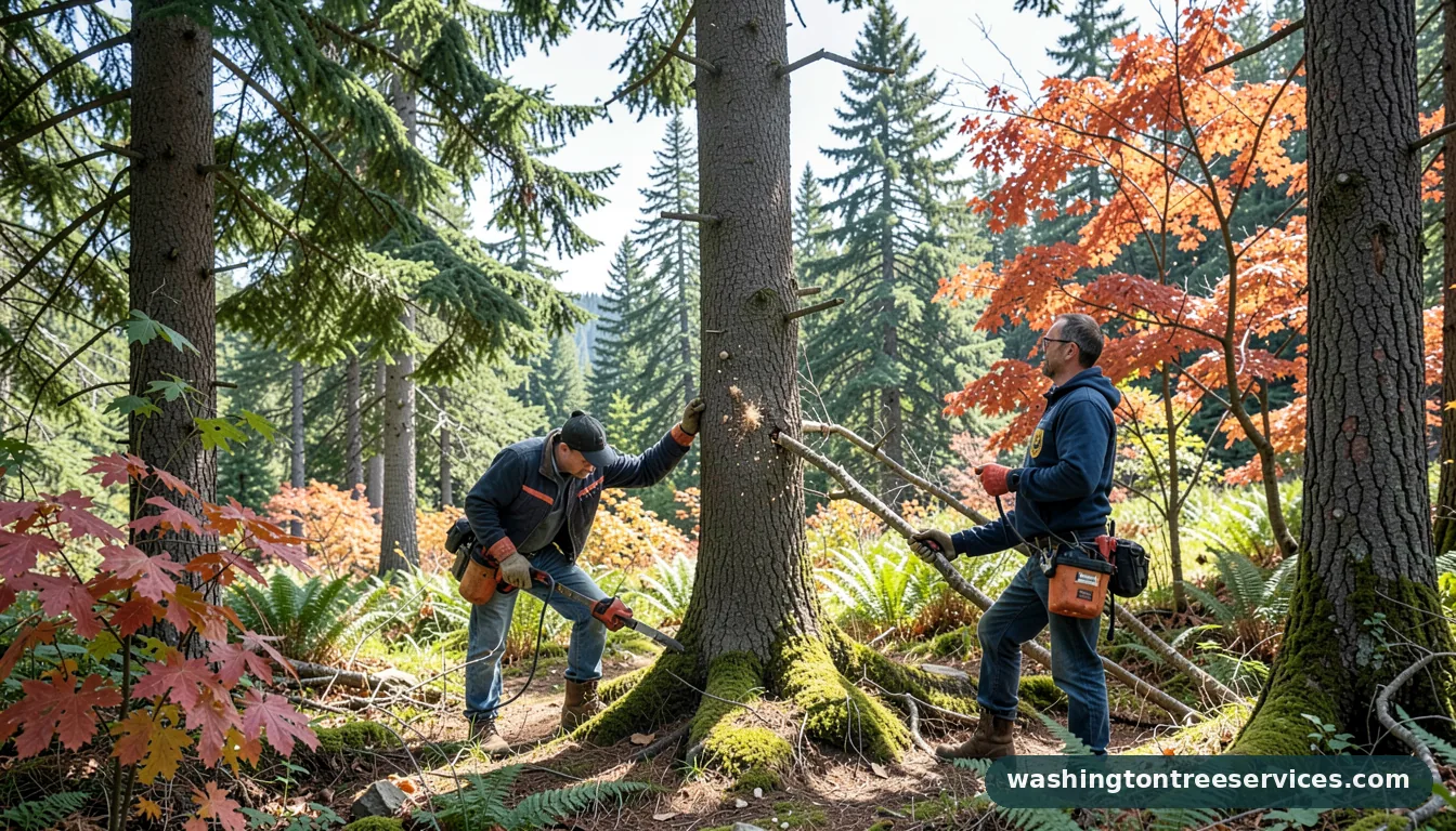 tree pruning - completed tree work by Washington Tree Services
