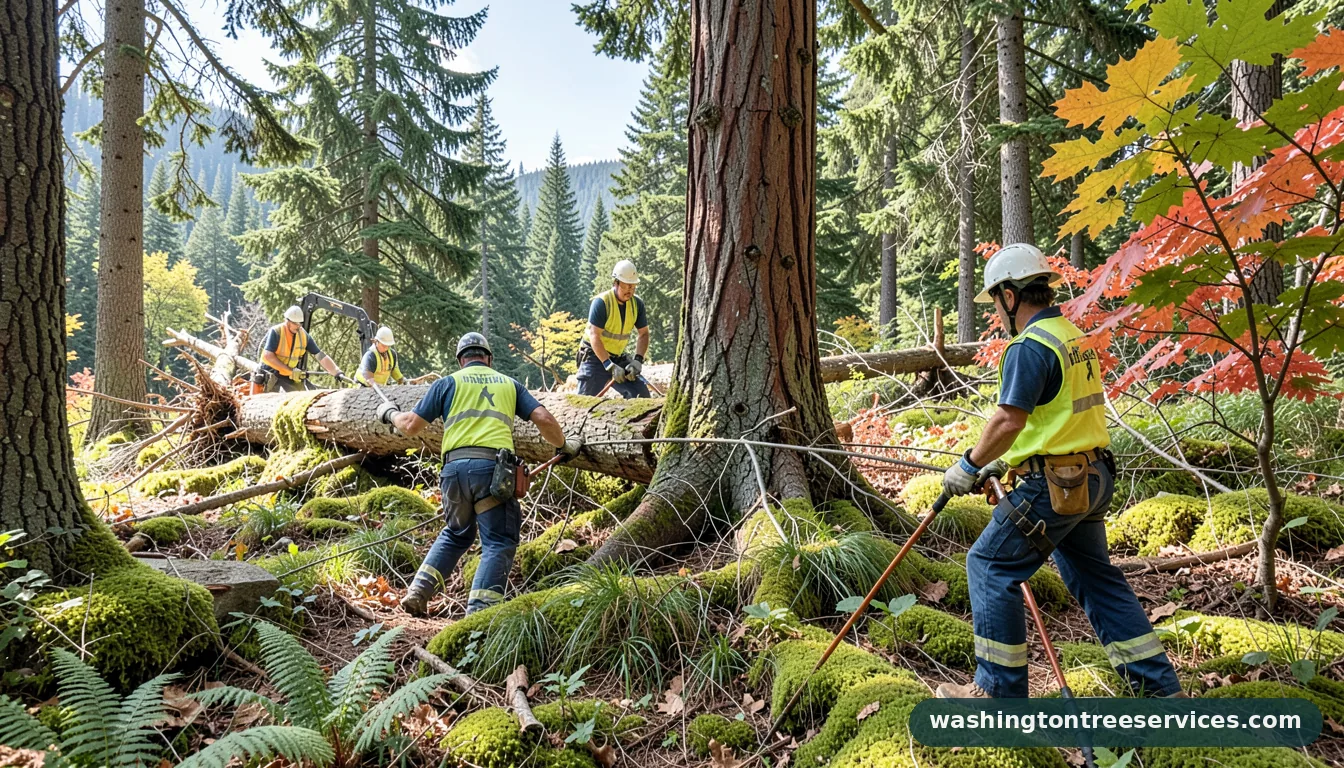 Certified arborists handling tree removal and landscaping in Washington tree removal and landscaping - certified arborists at work in Washington