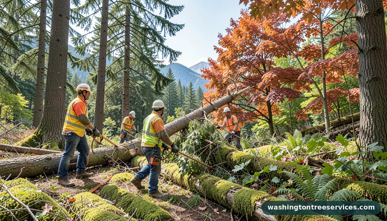 Professional equipment for tree removal and landscaping in Washington tree removal and landscaping - tree service equipment and crew in Washington