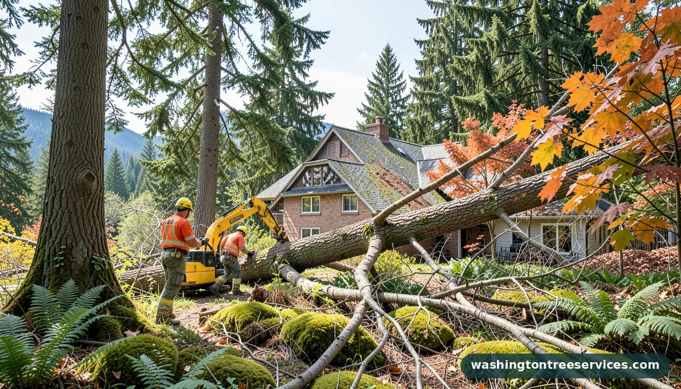 Completed tree removal arlington project by Washington Tree Services tree removal arlington - completed tree work by Washington Tree Services