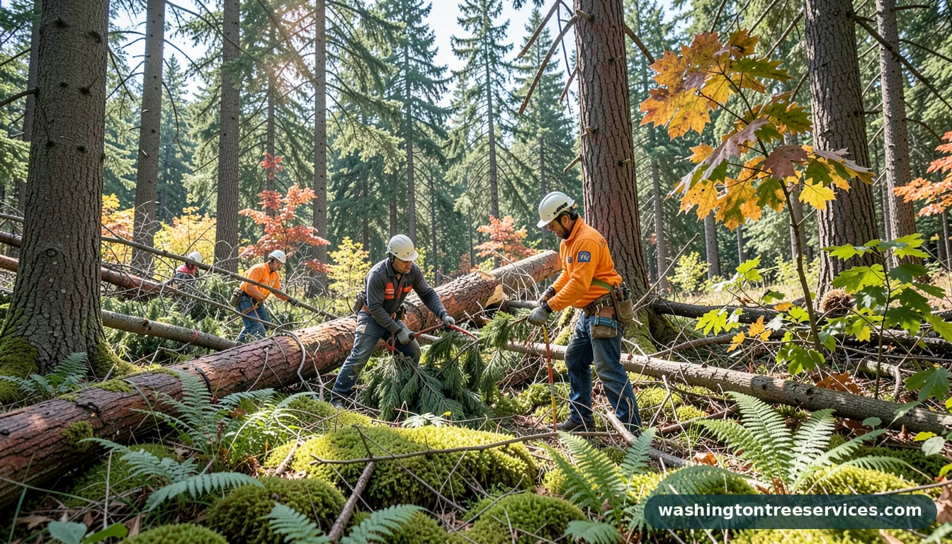 tree removal bellevue wa - certified arborists at work in Washington