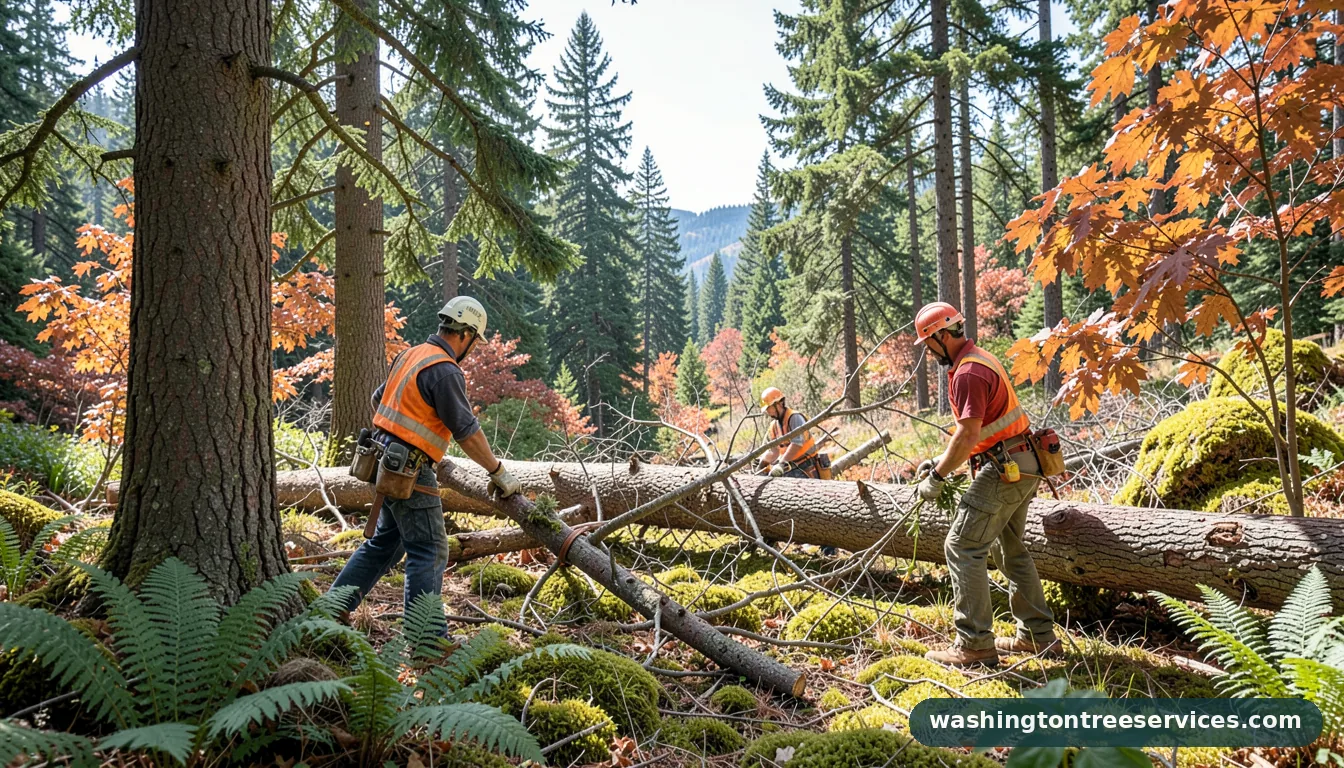 tree removal bellevue wa - tree service equipment and crew in Washington