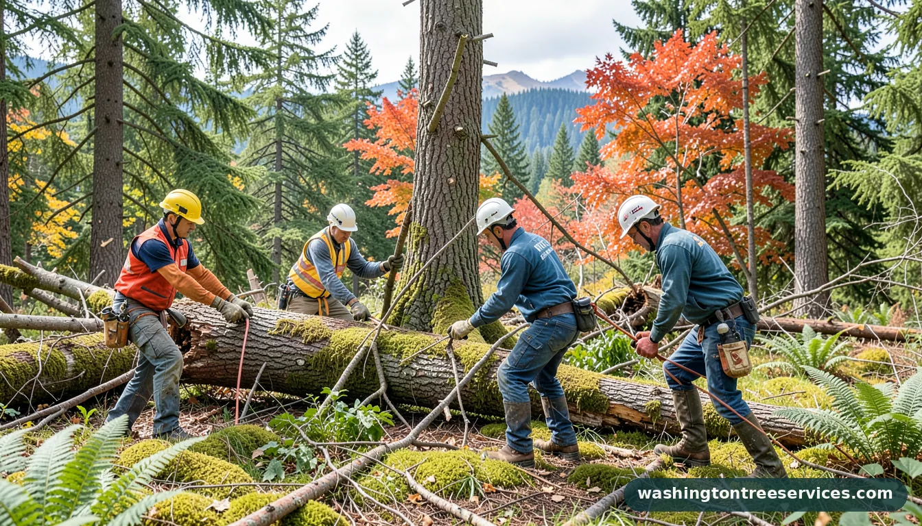 tree removal bellevue - certified arborists at work in Washington