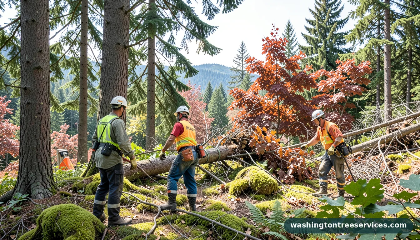 tree removal bellevue - completed tree work by Washington Tree Services