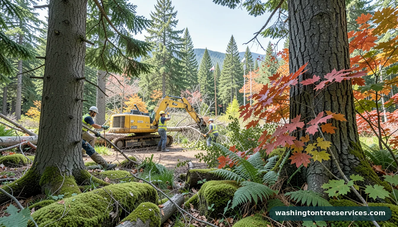 Professional equipment for tree removal companies in Washington tree removal companies - tree service equipment and crew in Washington