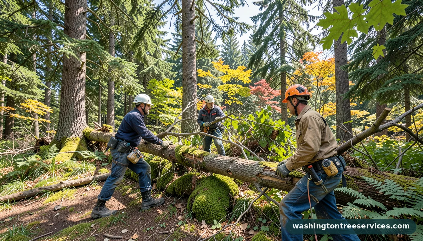 tree removal cost near me - certified arborists at work in Washington
