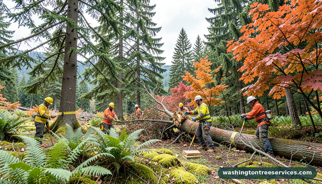 tree removal cost near me - completed tree work by Washington Tree Services