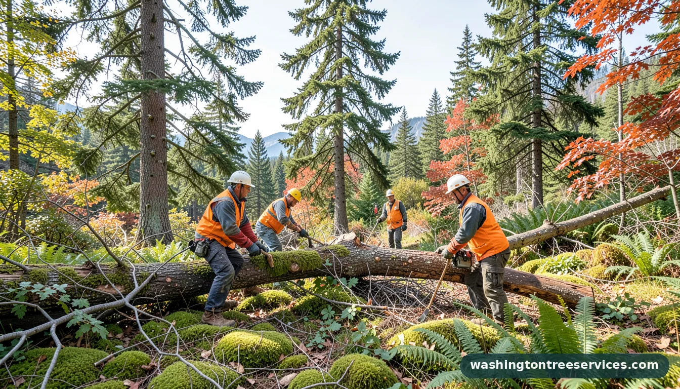 tree removal costs - certified arborists at work in Washington