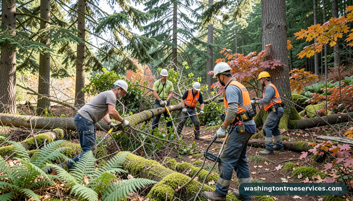 tree removal des moines wa - completed tree work by Washington Tree Services