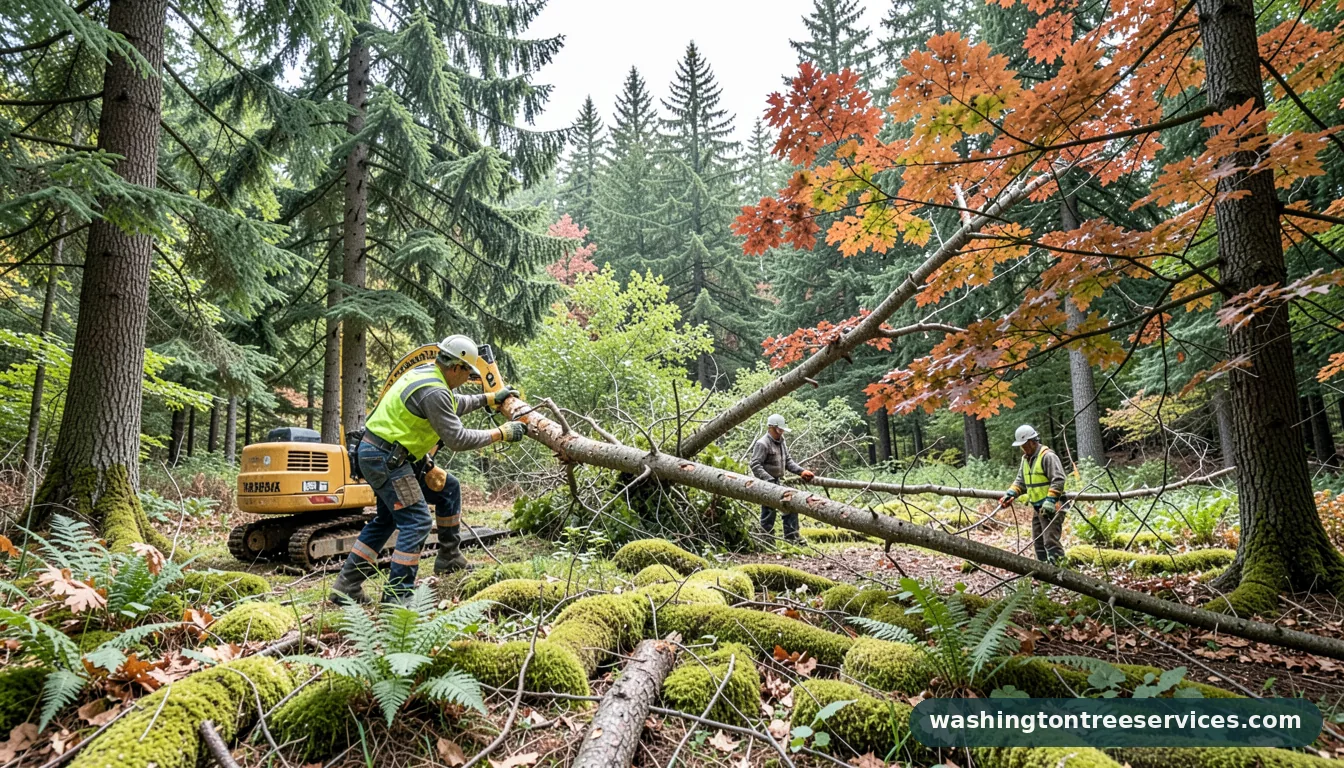 Completed tree removal des moines project by Washington Tree Services tree removal des moines - completed tree work by Washington Tree Services