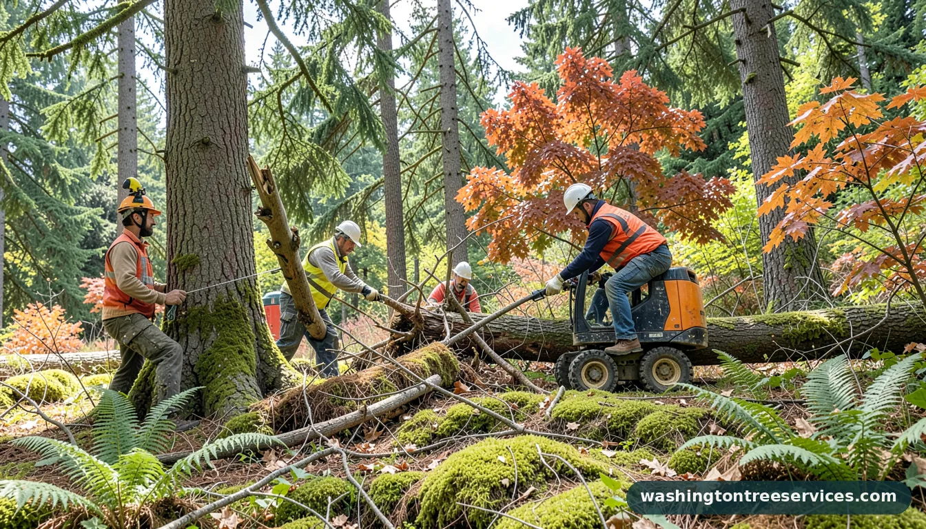 tree removal duvall wa - certified arborists at work in Washington
