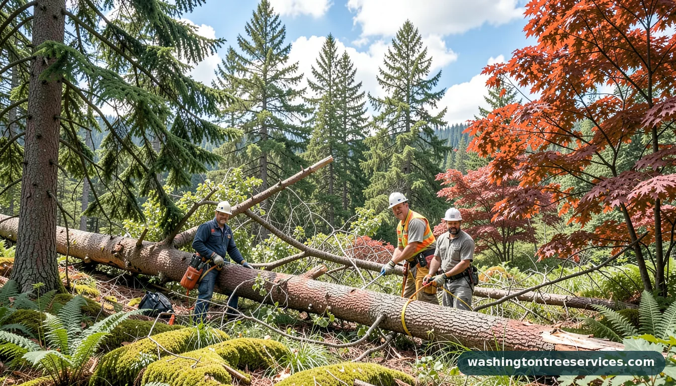 tree removal duvall wa - tree service equipment and crew in Washington