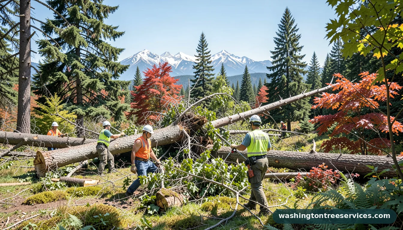 tree removal everett wa - certified arborists at work in Washington