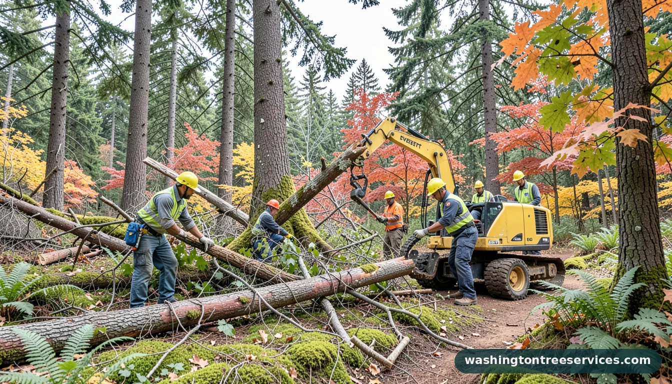 tree removal everett wa - tree service equipment and crew in Washington