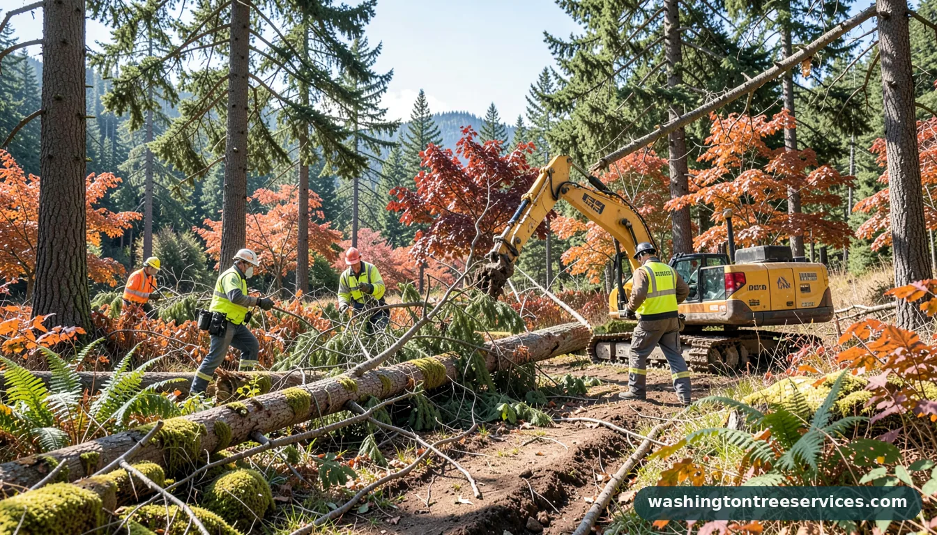 Certified arborists handling tree removal everett in Washington tree removal everett - certified arborists at work in Washington