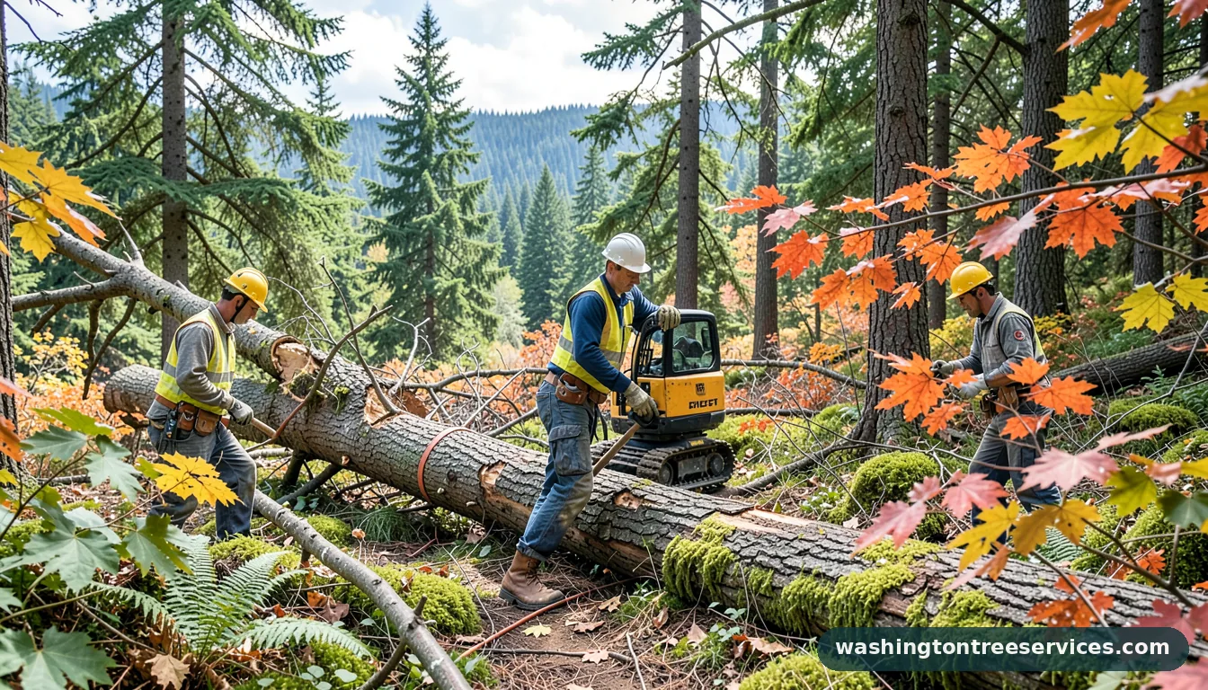 Professional equipment for tree removal everett in Washington tree removal everett - tree service equipment and crew in Washington