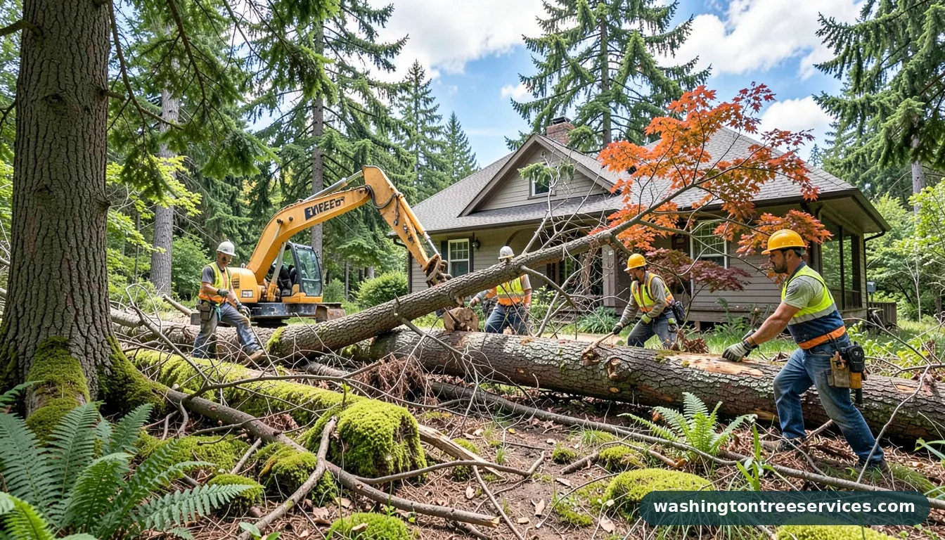 Completed tree removal everett project by Washington Tree Services tree removal everett - completed tree work by Washington Tree Services