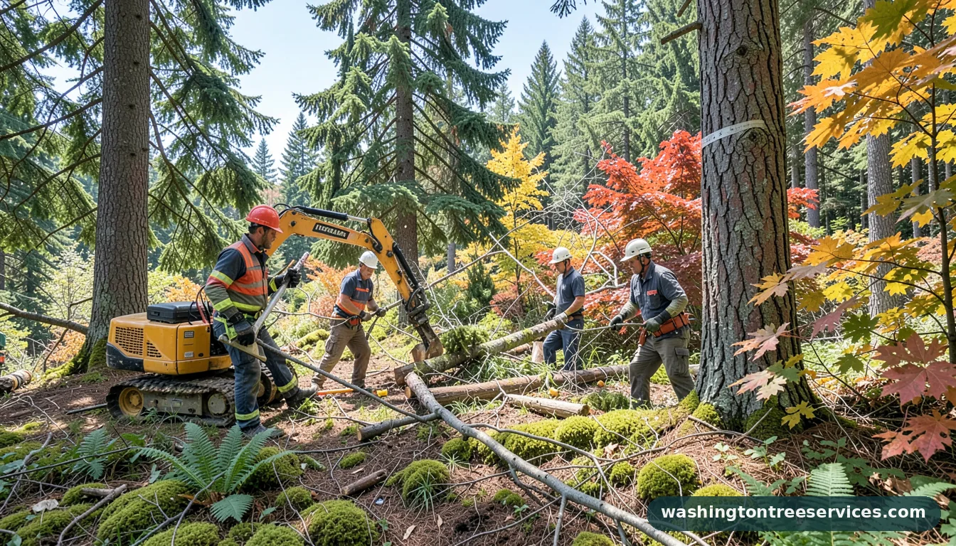 Completed tree removal federal way project by Washington Tree Services tree removal federal way - completed tree work by Washington Tree Services