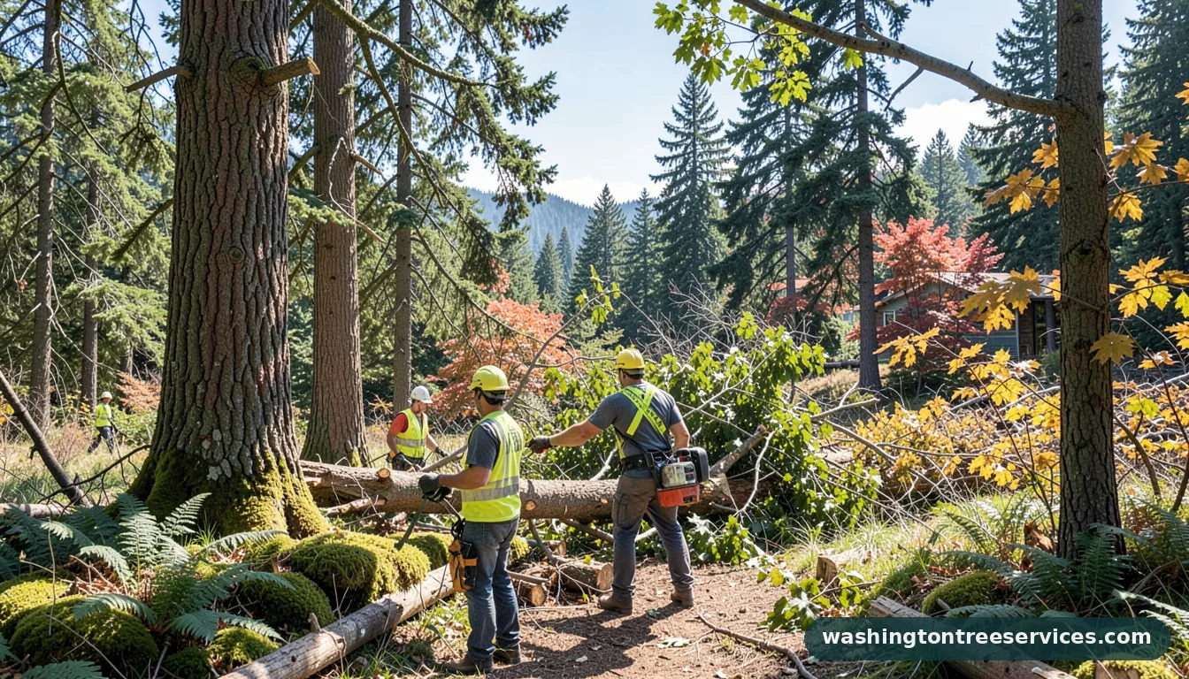 tree removal in bellevue - certified arborists at work in Washington
