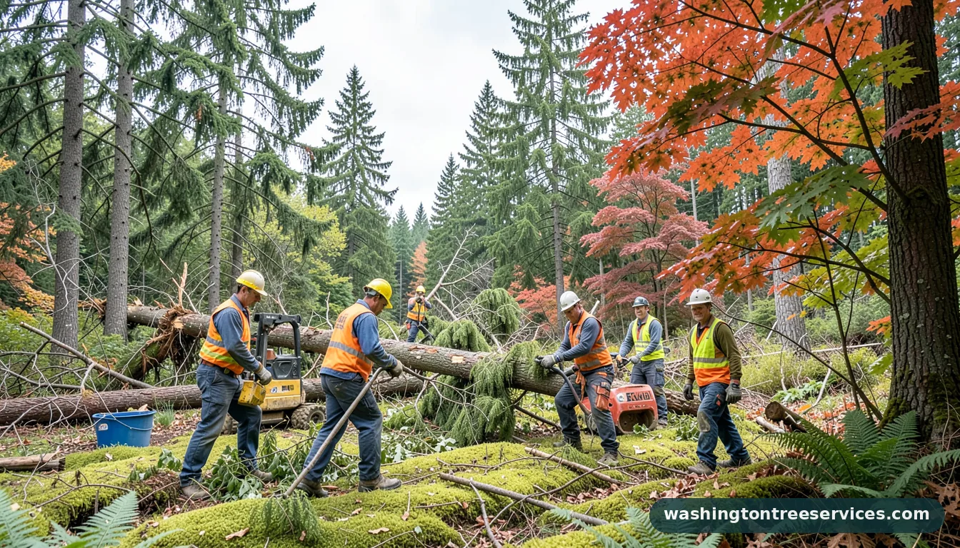 tree removal in bellevue - completed tree work by Washington Tree Services