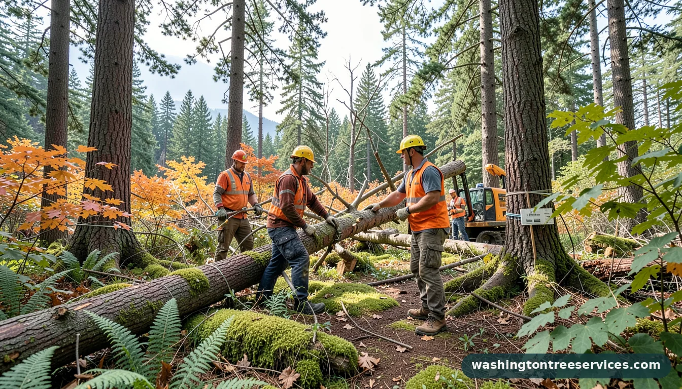 tree removal in seattle - tree service equipment and crew in Washington