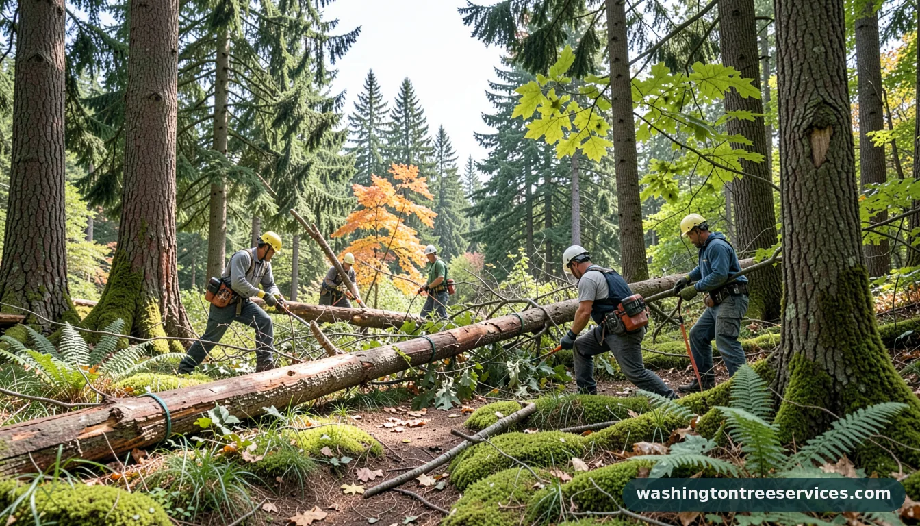 tree removal in seattle - completed tree work by Washington Tree Services