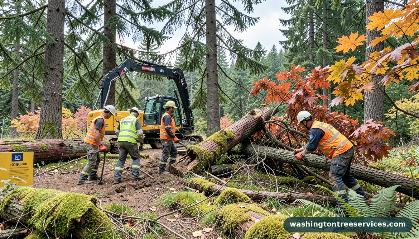 Professional equipment for tree removal issaquah in Washington tree removal issaquah - tree service equipment and crew in Washington